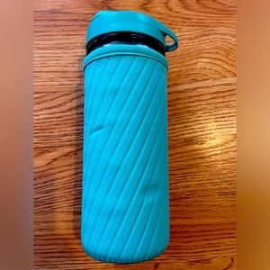 Reusable glass bottle w/ Masontops lid and insulating sleeve-NEW